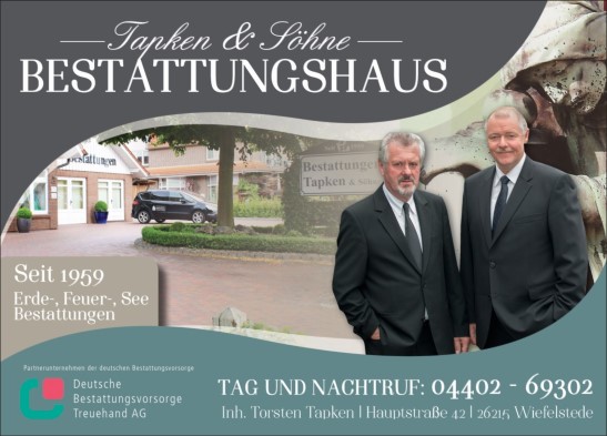 Bestattungshaus Tapken & Söhne - Bestatter Torsten Tapken