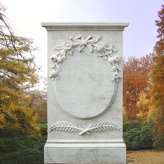 HISTORISCHER GRABSTEIN AUS MARMOR - FIORINA Klassischer Urnengrabstein - FIORINA
